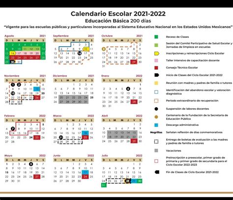 Oficial Este Es El Calendario Para El Ciclo Escolar 2021 2022 Clases Hot Sex Picture