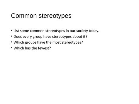 Lecture Defining Stereotypes Prejudice Discrimination Ppt