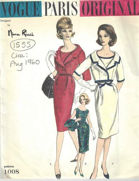 Vintage Vogue Sewing Pattern B Bolero Jacket Dress Rr