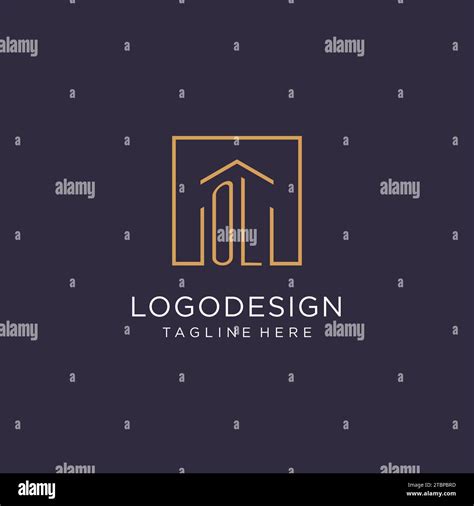 Ol Initial Square Logo Design Modern And Luxury Real Estate Logo Style