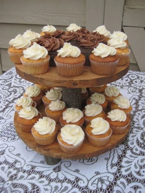 Rustic Wedding Rustic Cupcake Stand Rustic Cake Stand Log Cupcake