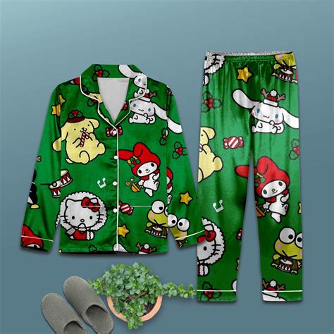 Hello Kitty Christmas Pajama Set Hello Kitty Pajamas Etsy