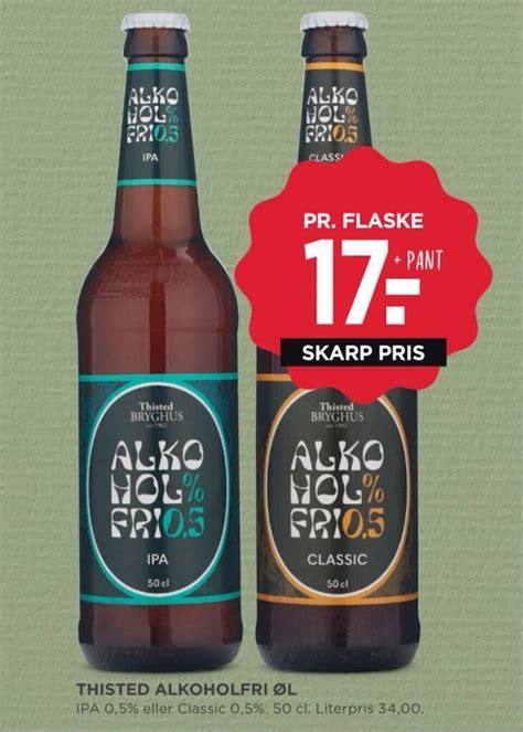 THISTED ALKOHOLFRI ØL tilbud hos MENY