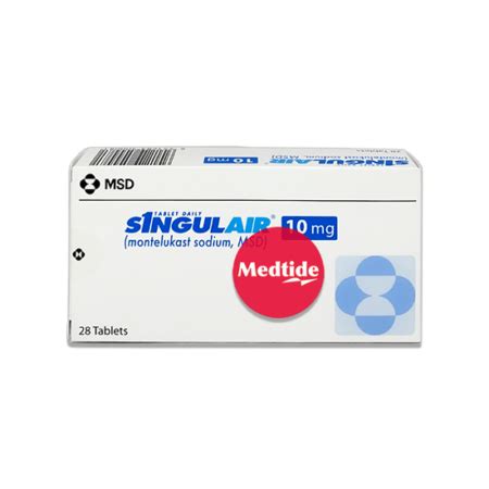 Montelukast Singulair Mg Tablets Box Medtide