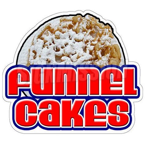 Signmission Funnel Cakes Concession Decal Sign Cake Trailer Signs