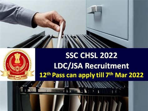 Ssc Chsl Ldc Jsa Recruitment Th Pass Can Apply For Govt Job