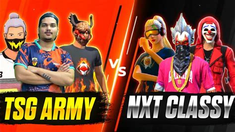 TSG ARMY VS CLASSY FREE FIRE TSG ARMY VS NXT CLASSY SQUAD 4 VS 4