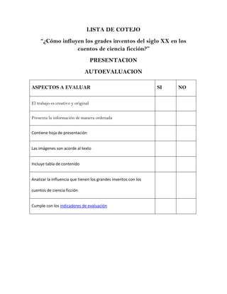 Autoevaluacionpresentacion PDF Descarga Gratuita