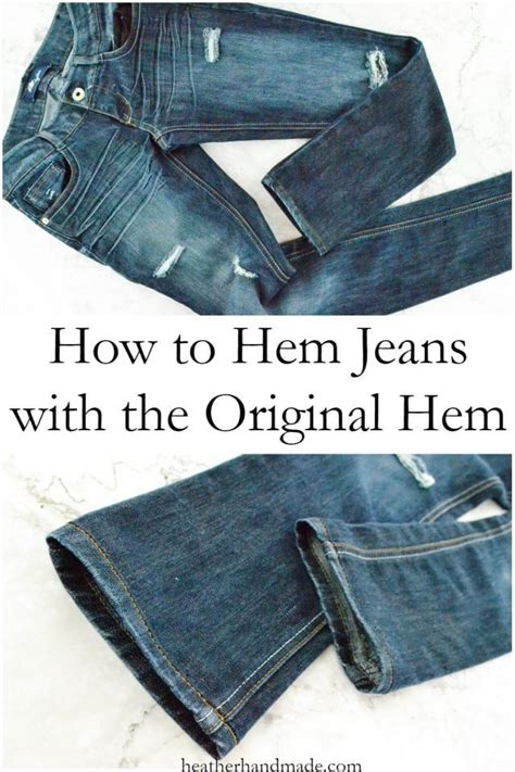 How to Hem Jeans with the Original Hem | Original hem, Hem jeans, How to hem pants