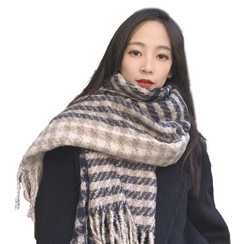 Autumn Winter Versatile Long Thickened Warm Imitation Cashmere Scarf Ebay