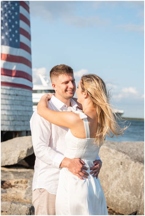 Cassidy And Joe At Brant Point Lighthouse