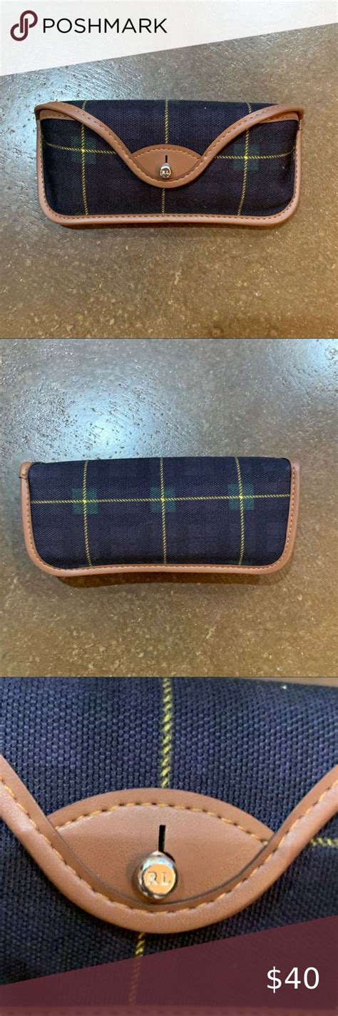 Polo Ralph Lauren Leather Plaid Glasses Case Polo Ralph Lauren Leather Ralph Lauren Leather