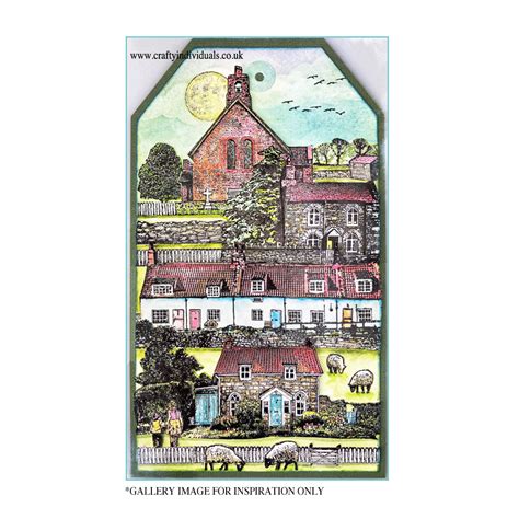 Crafty Individuals CI 624 Cottage Idyll Individual Art Rubber Stamp