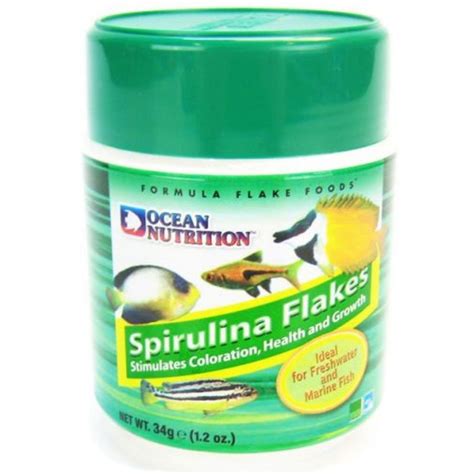 Ocean Nutrition Spirulina Flakes Premium Staple Food For Vibrant Fish