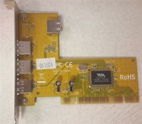 VIA VT6212L 3 + 1 PORT HI-SPEED USB PCI CARD | eBay