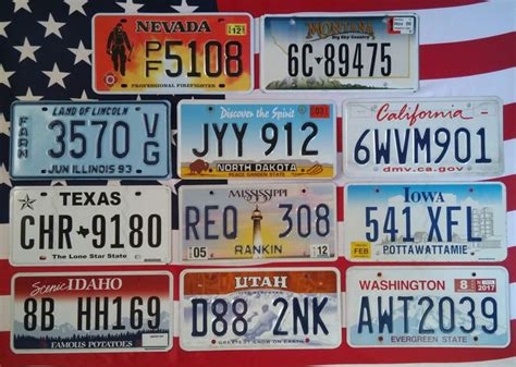 10 + 1 USA license plates number plates registration plates - Catawiki