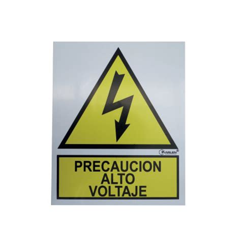 Letrero Señalización Precaución Alto Voltaje KARLEN 20 x 25 | Bodega