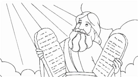 Moses Ten Commandments Coloring Page Coloring Pages