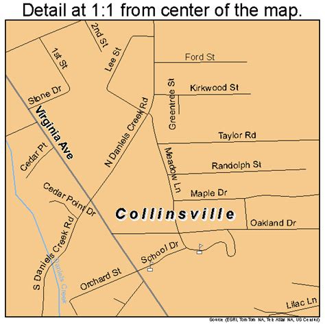 Collinsville Virginia Street Map 5118352