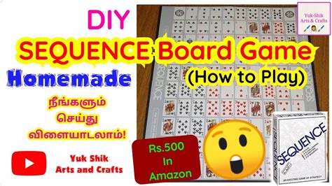 Diy Sequence Board Gamehomemade Gamehow To Play Sequence Game