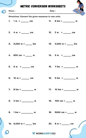 Metric Conversion Worksheets | WorksheetsGO