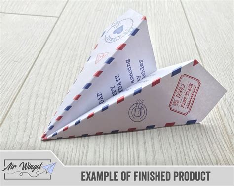 Airplane Paper Plane Template Editable Plane Card Template Etsy