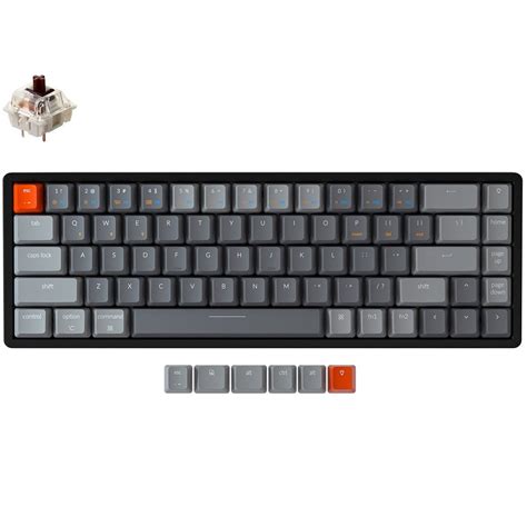 Keychron K6 W3 RGB Hot Swappable Wireless Mechanical Keyboard Brown Switches With Aluminum Frame
