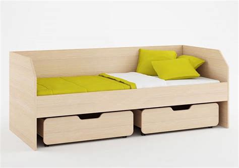 Кровать с ящиками детская Кариви Сказка Л-13 194x75x85 см ЛДСП цвет дуб ...