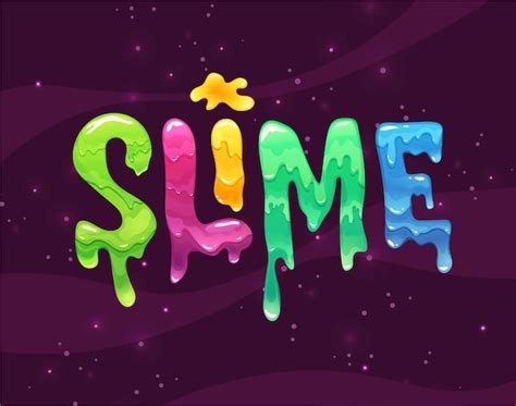 Premium Vector Slime Hand Lettering Text Bright Jelly Letters