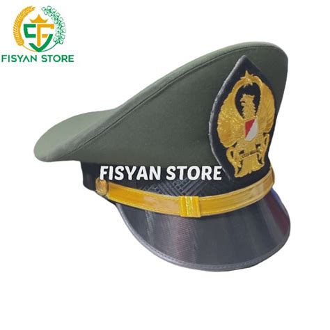 Jual Topi Pet PDU Pama TNI AD Topi Pet TNI AD Shopee Indonesia