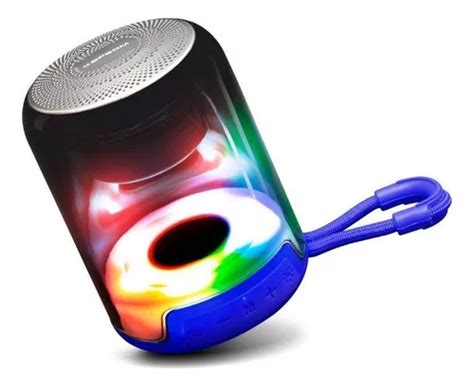 Mini Caixa De Som Bluetooth Potente Led Rgb Tws Radio Fm Usb