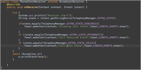 Detecting an incoming phone call on Android with python