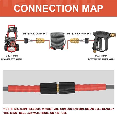 Heliwoo Pressure Washer Hose Ft Commercial Grade Steel Wire Braided