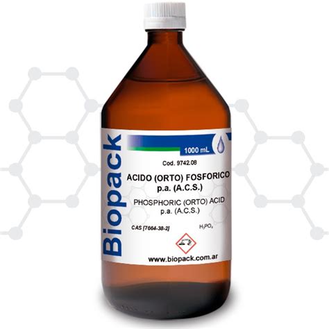 Acido Fosfórico 85 P A X 1000 ML Marca BIOPACK Norces