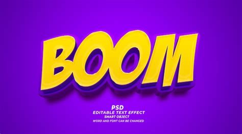 Premium PSD | Boom 3d editable text effect psd photoshop style