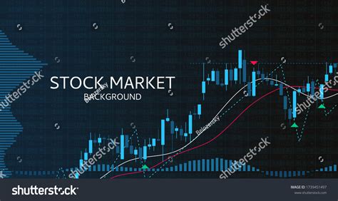 Stock Market Candlestick Chart Vector Illustration Stock Vector ...