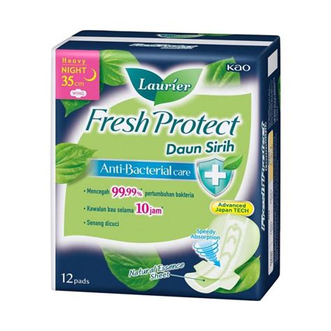 Laurier Fresh Protect Nightsafe Daun Sirih S X Cm Lazada