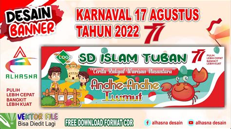 desain banner spanduk karnaval  agustus hut ri