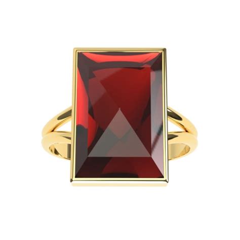 Bague Grenat Rectangle