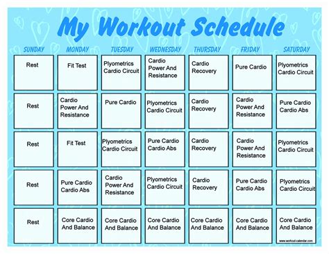 Take Printable Month Fitness Challenge Calendar | Best Calendar Example