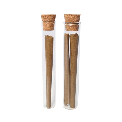 120mm Glass Pre Roll Tubes With Cork Standard Width Custom Cones USA