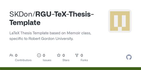 Github Skdonrgu Tex Thesis Template Latex Thesis Template Based On