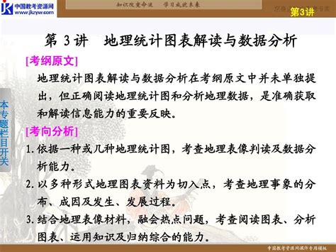 高考地理第二轮复习 专题1第3讲 地理统计图表解读与数据分析word文档在线阅读与下载无忧文档