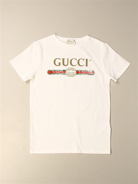 Gucci T Shirt With Vintage Logo White Gucci T Shirt 503628 X3l02