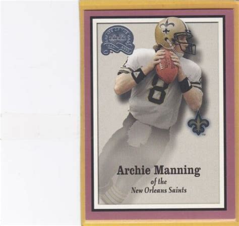 Fleer Greats Of The Game Football Archie Manning Saints Nmmt