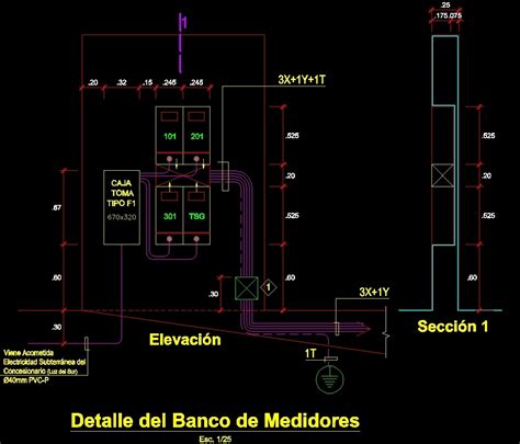 Bank Of Meters DWG Block For AutoCAD Designs CAD