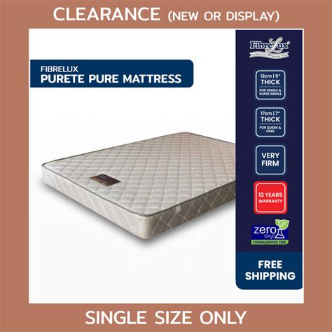 Clearance Fibrelux Purete Mattress Or Inch Rubberised Coir