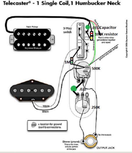 Wiring Diagram For Telecaster Humbucker And Single Coil - Wiring Diagram