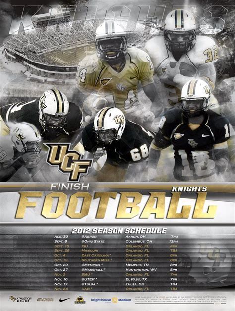 A Cool Poster Advertising The 2012 Ucf Football Season Plus The Teams