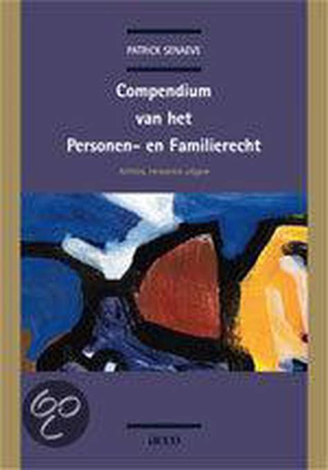 Compendium Van Het Personen En Familierecht Hardcover